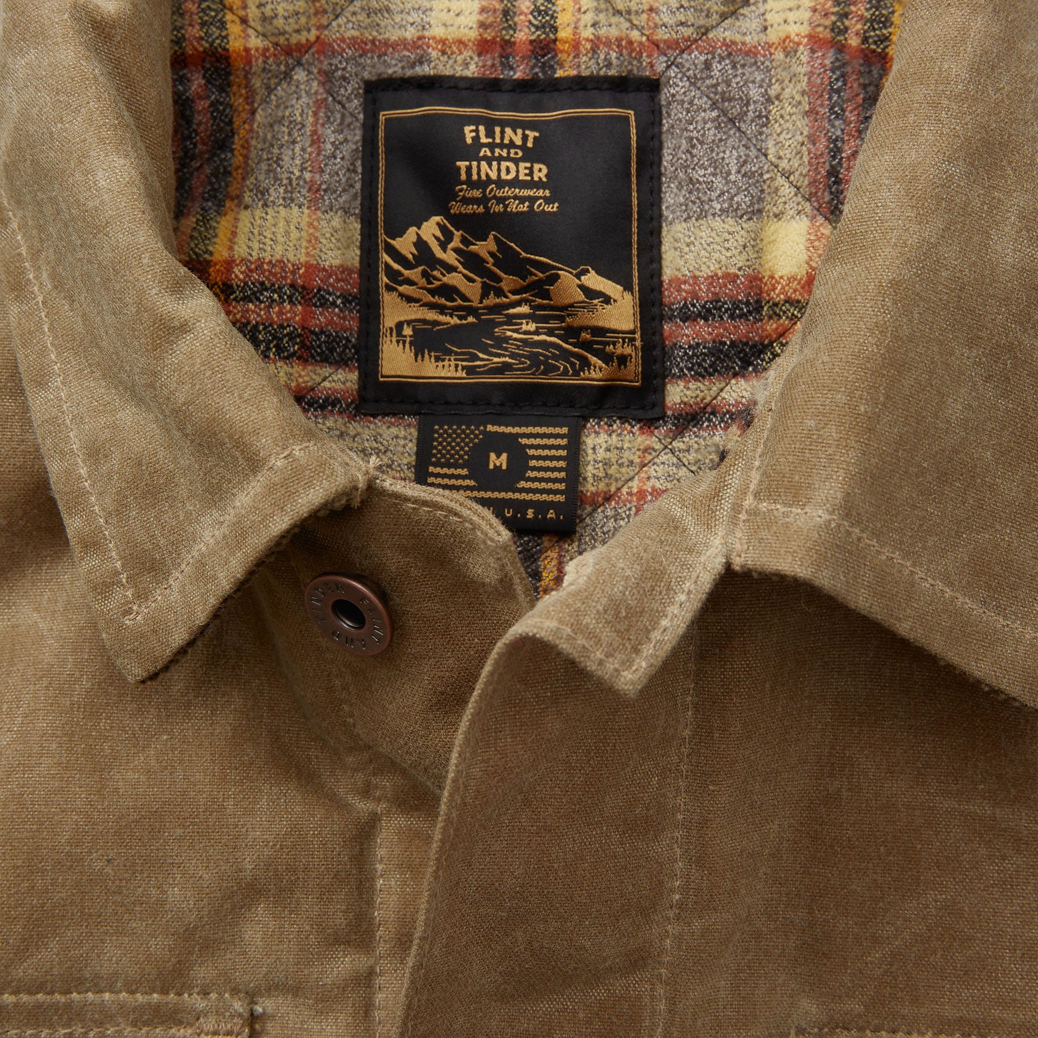 Flannel-Lined Quilted Waxed Rancher in Field Tan