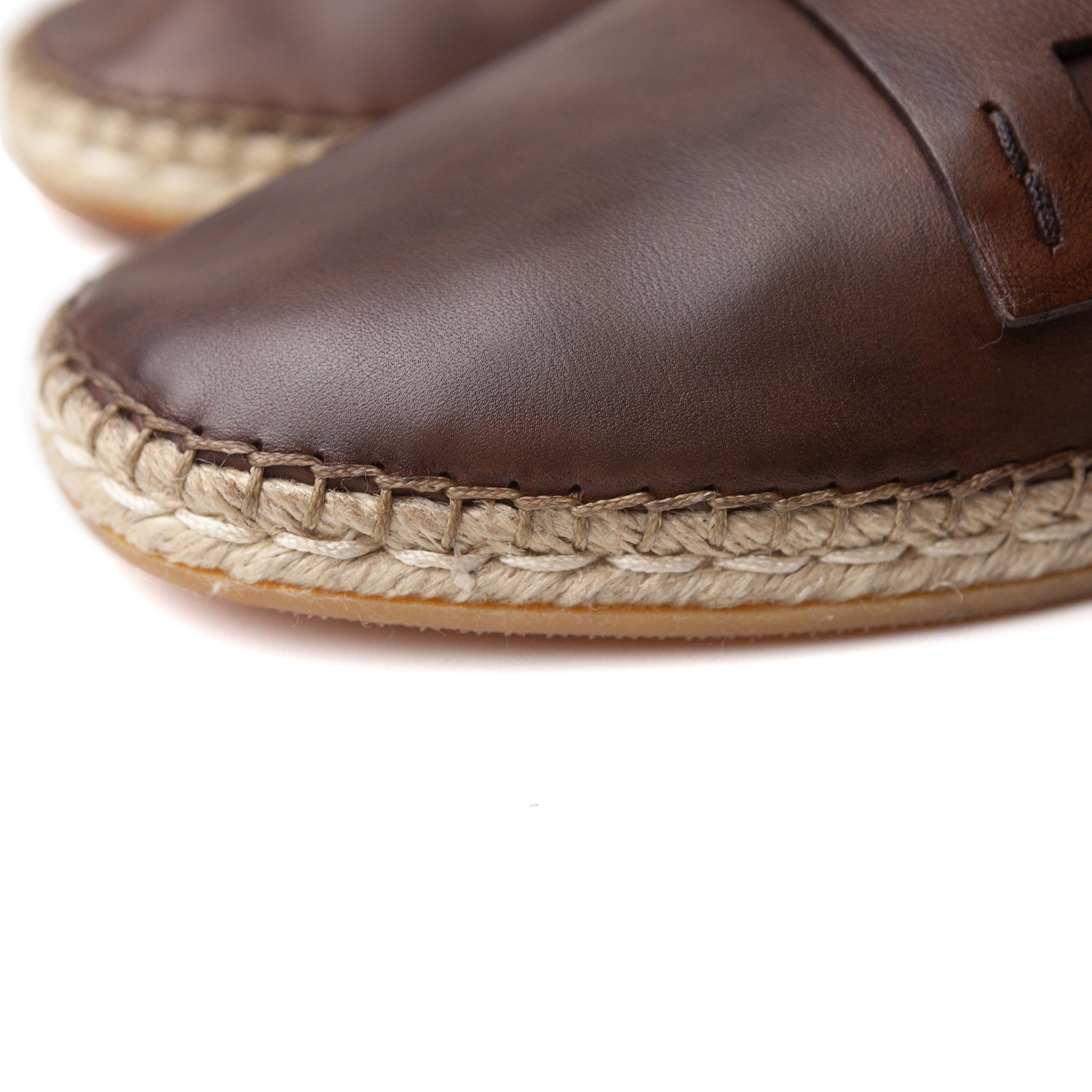 Brown Leather Espadrilles (41.5)
