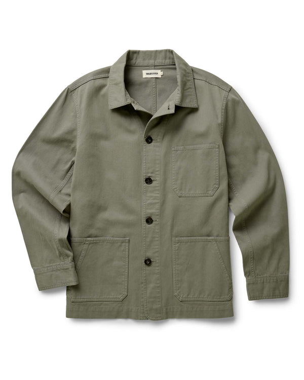 The Ojai Jacket in Organic Smoked Olive Foundation Twill