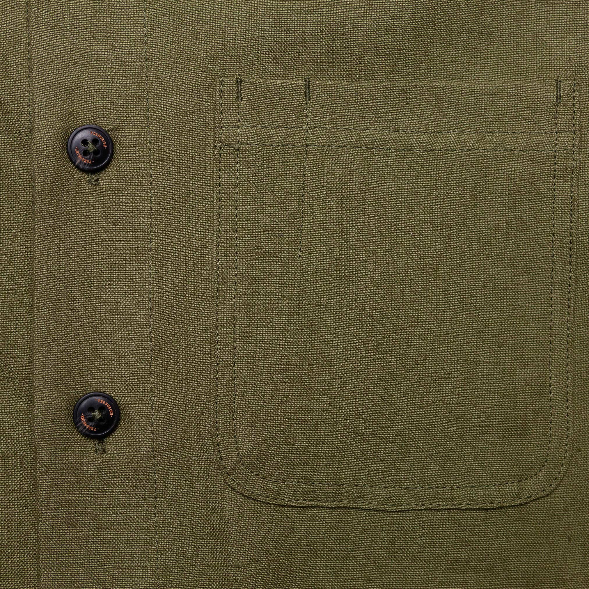 Grange Jacket in Olive Linen