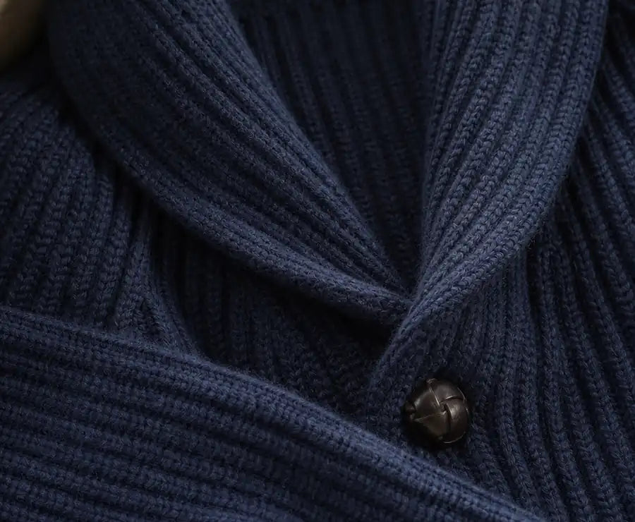 Close detail of ribbed knitwear
