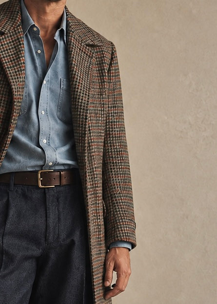 The Budapest Coat in Houndstooth Wool