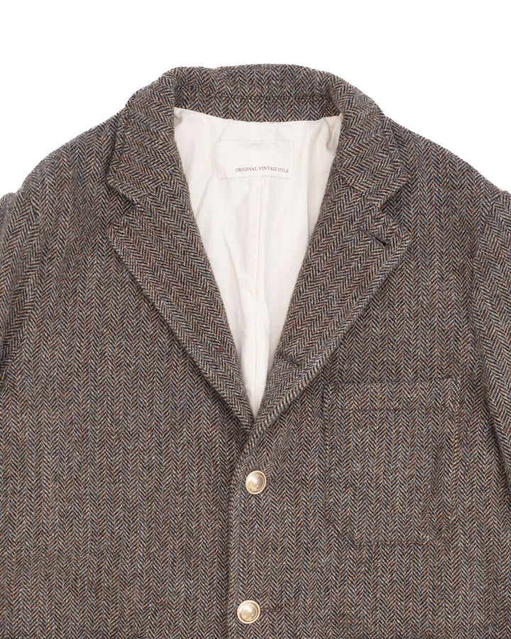 The Omero Jacket in Shetland Herringbone