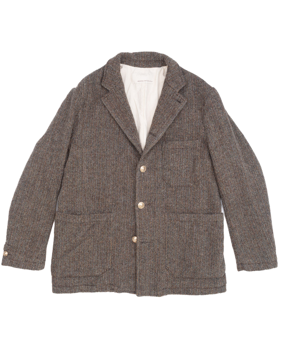 The Omero Jacket in Shetland Herringbone
