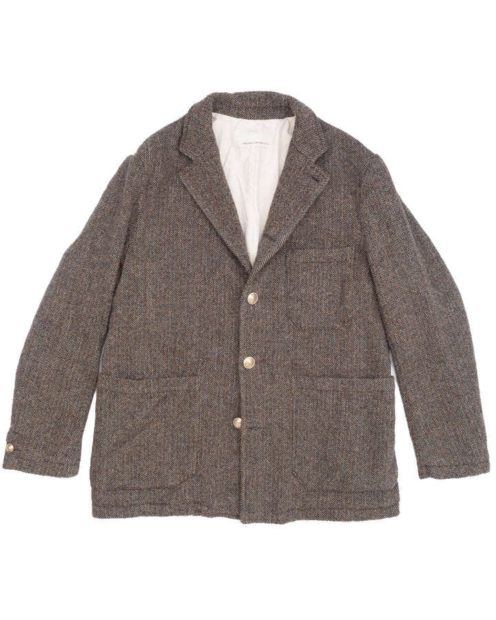 The Omero Jacket in Shetland Herringbone