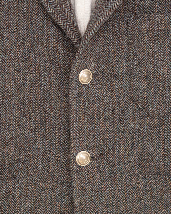 The Omero Jacket in Shetland Herringbone