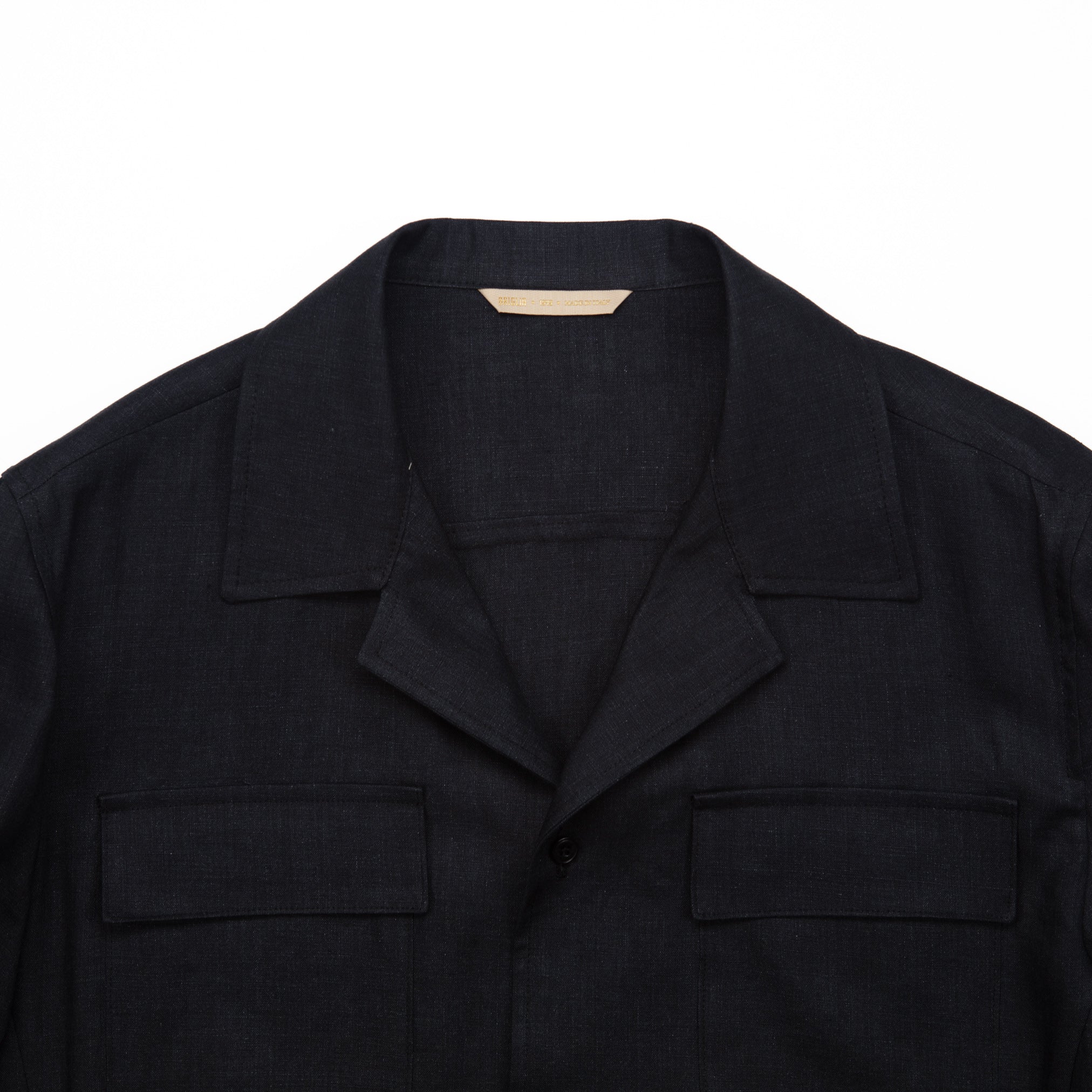 John Shirt Jacket in Black Linen