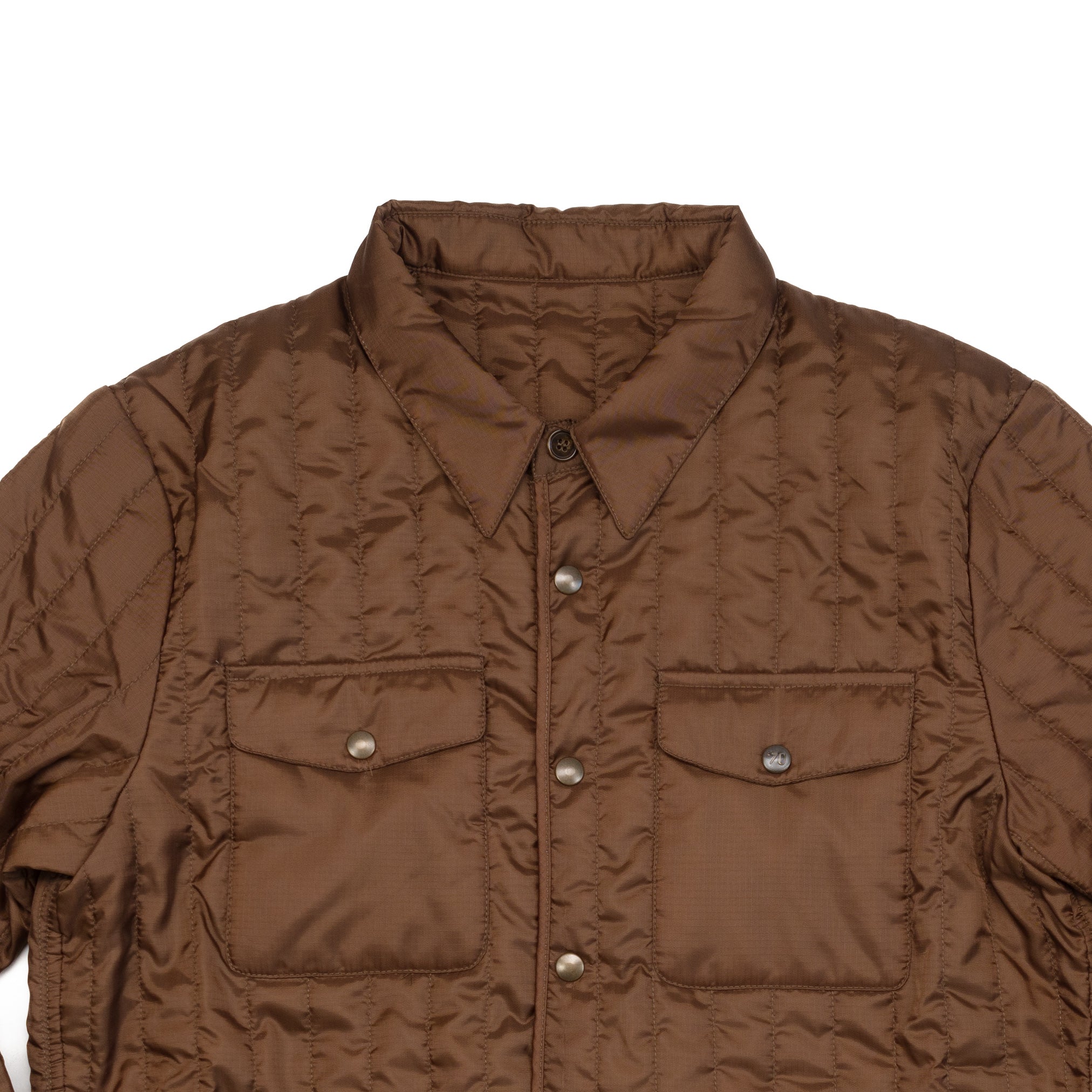 Microspin Shirt Jacket in Brown
