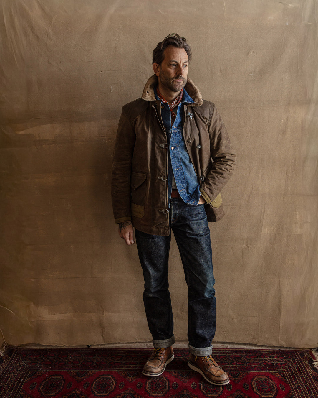 The Bedford Fireman Jacket in Waxed Sand