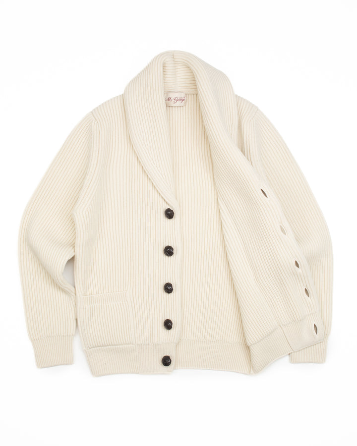 Shawl Cardigan in Ecru