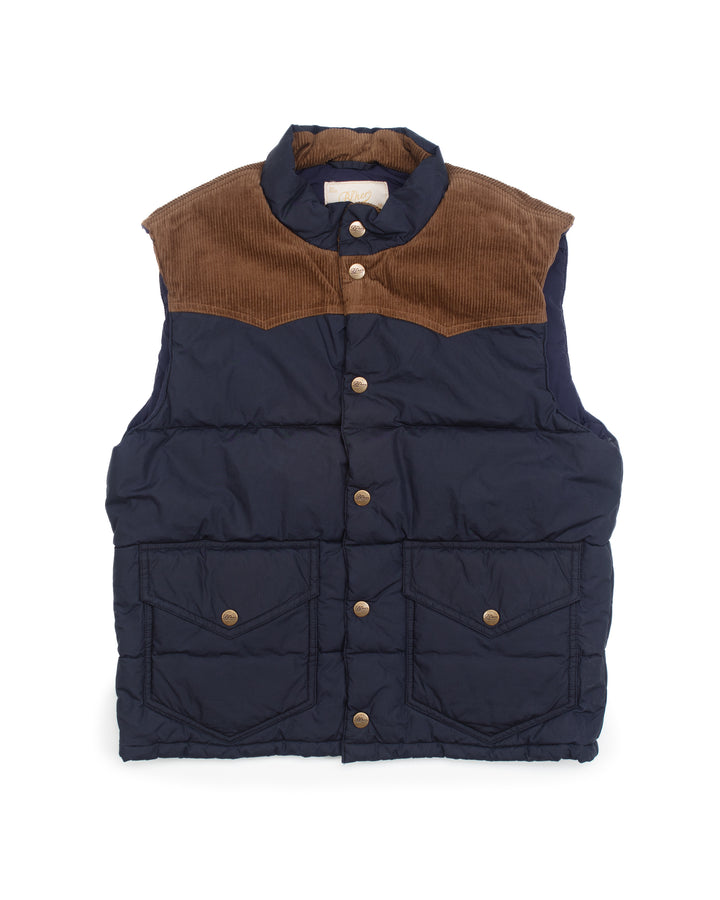 The Marc Vest in Waxed Navy