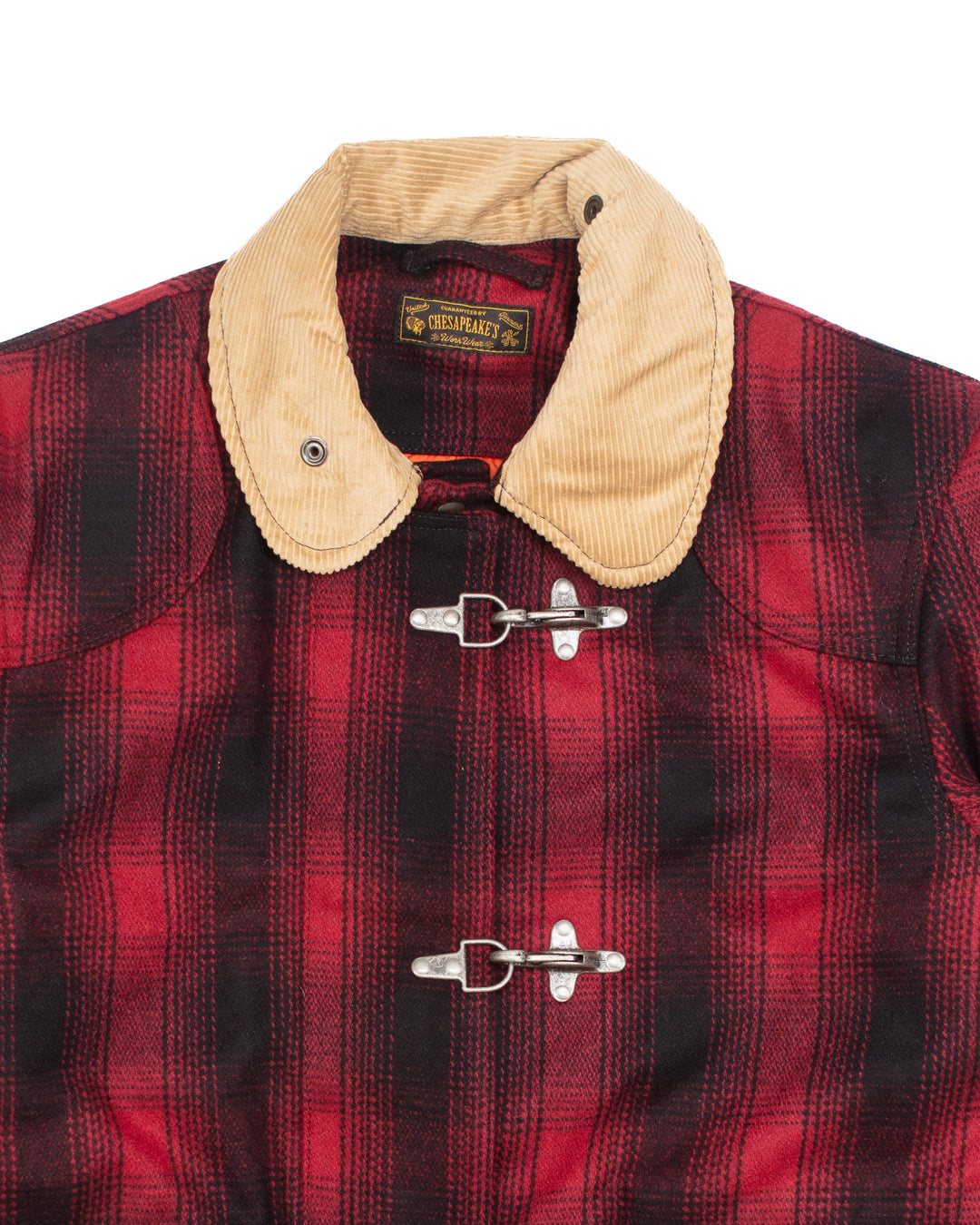 The Bedford Fireman Jacket in Red Check Wool