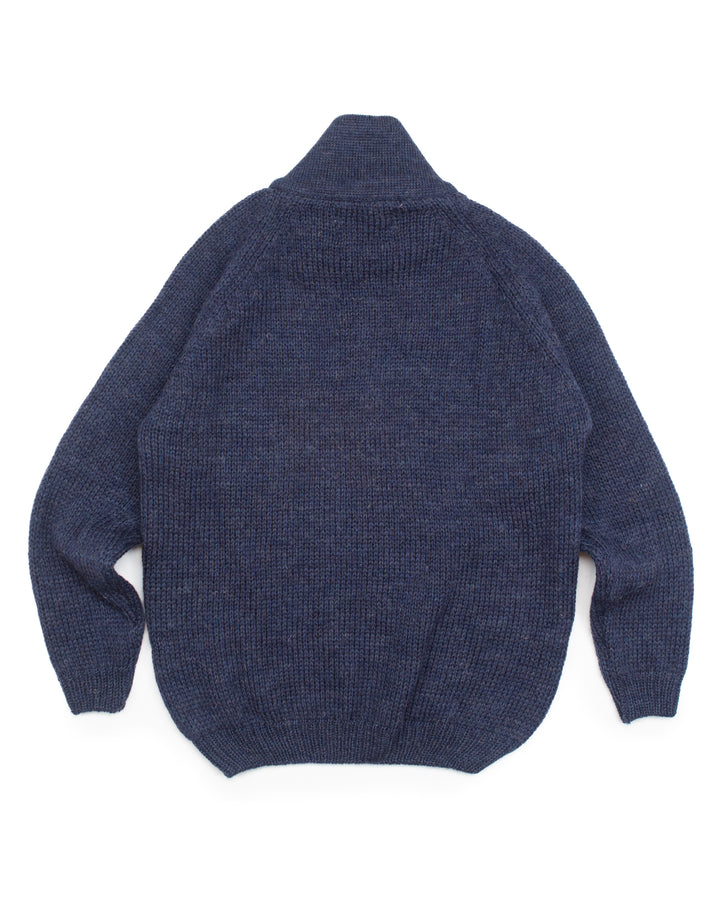 Bristol Zip Neck Jumper in Marine