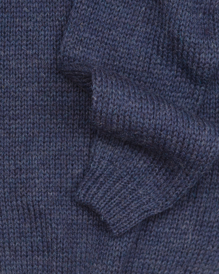 Bristol Zip Neck Jumper in Marine