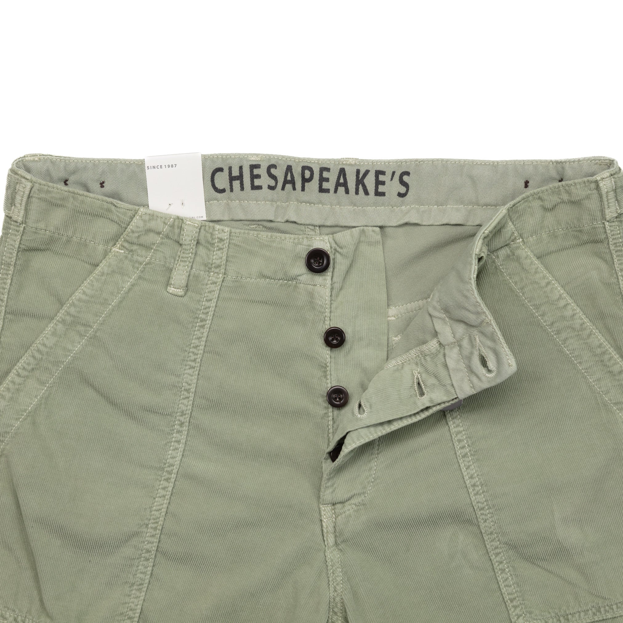 Shannon Fatigue Shorts in Sage Cord