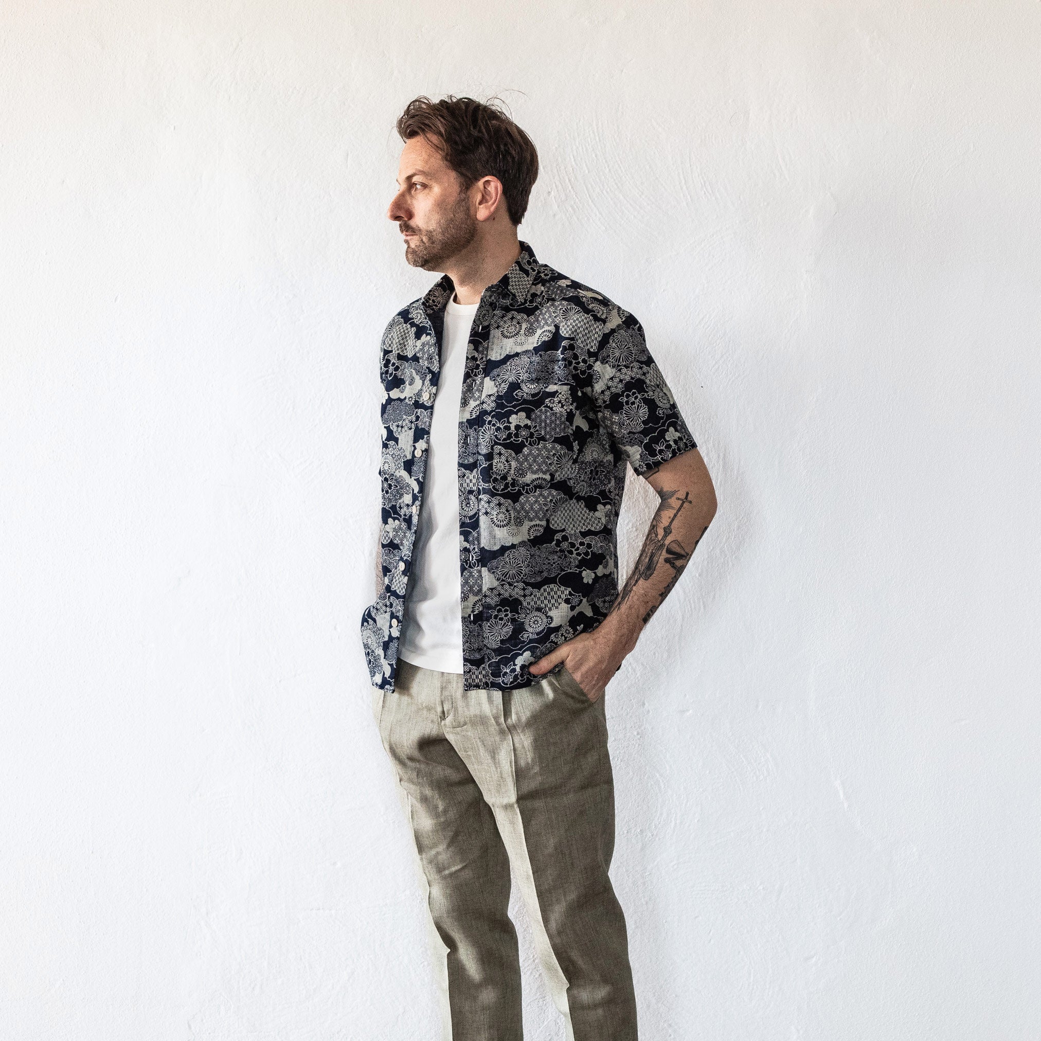 Quadro Shirt in Japanese Clouds