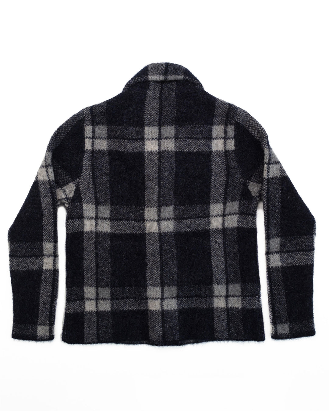 Mohair Jacket in Blue & Grey Plaid