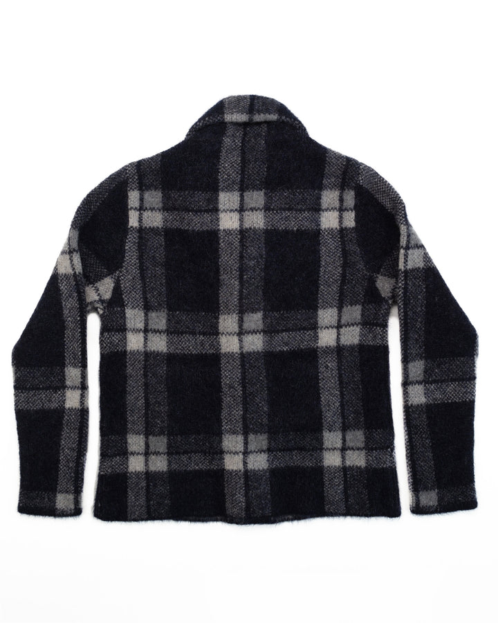 Mohair Jacket in Blue & Grey Plaid