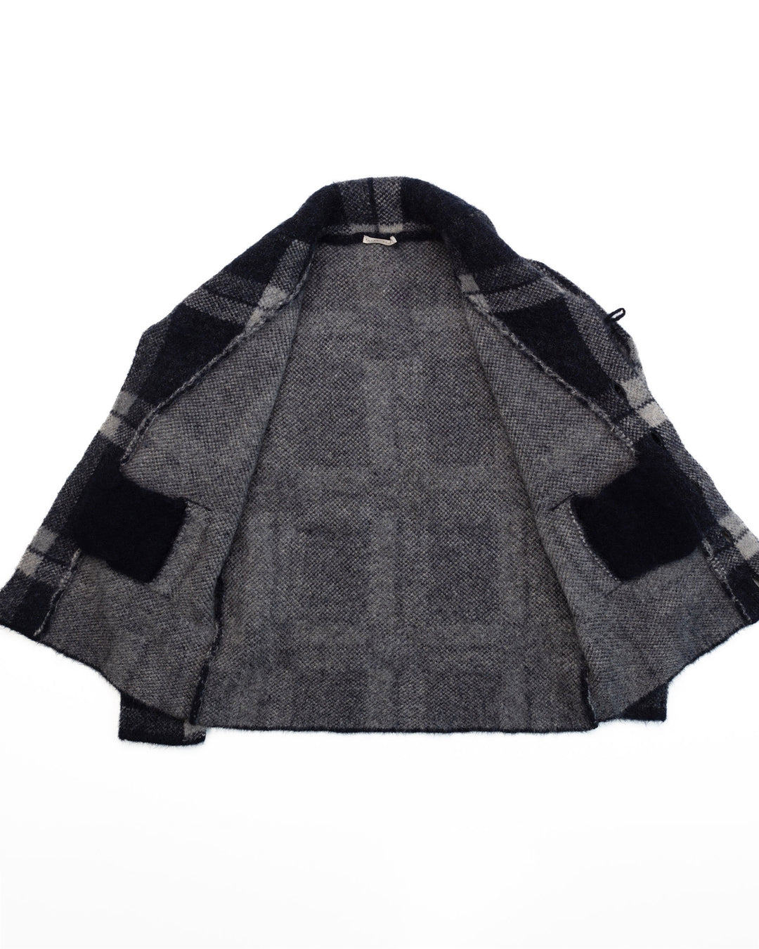 Mohair Jacket in Blue & Grey Plaid