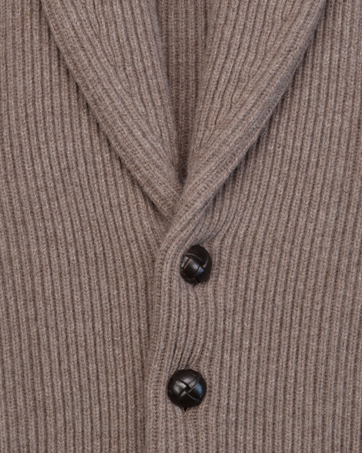 Shawl Cardigan in Taupe