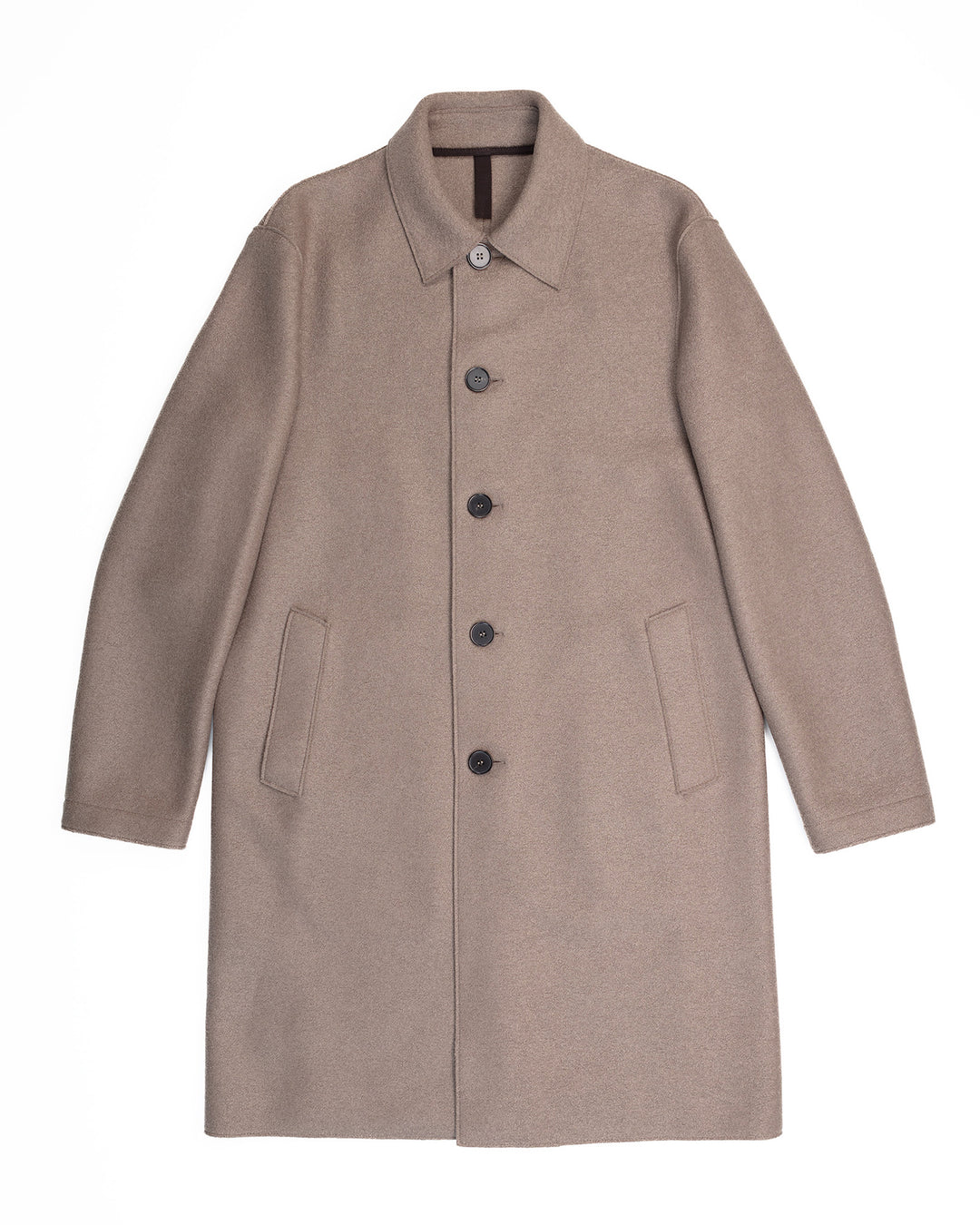 Mac Coat in Taupe Pressed Wool