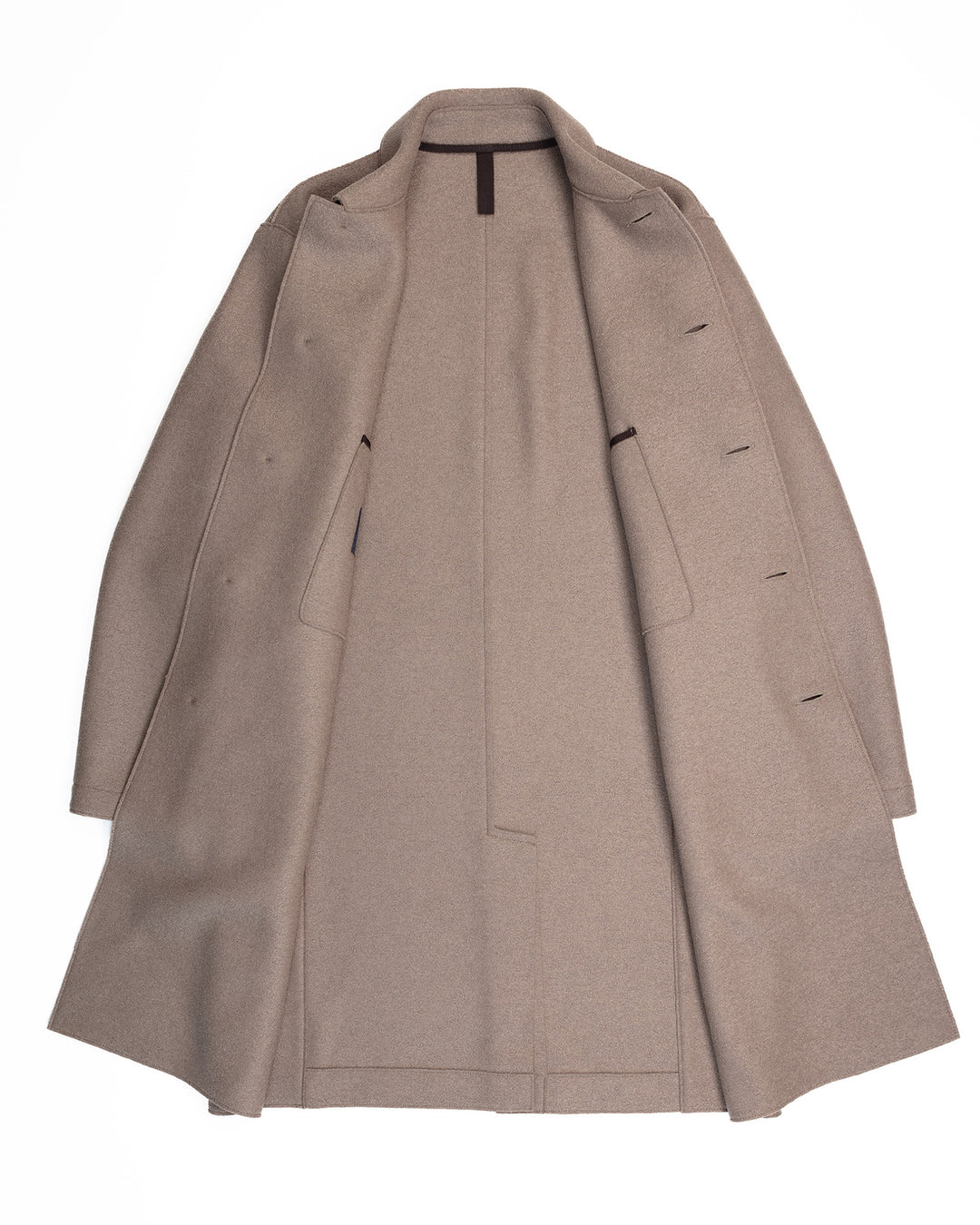 Mac Coat in Taupe Pressed Wool