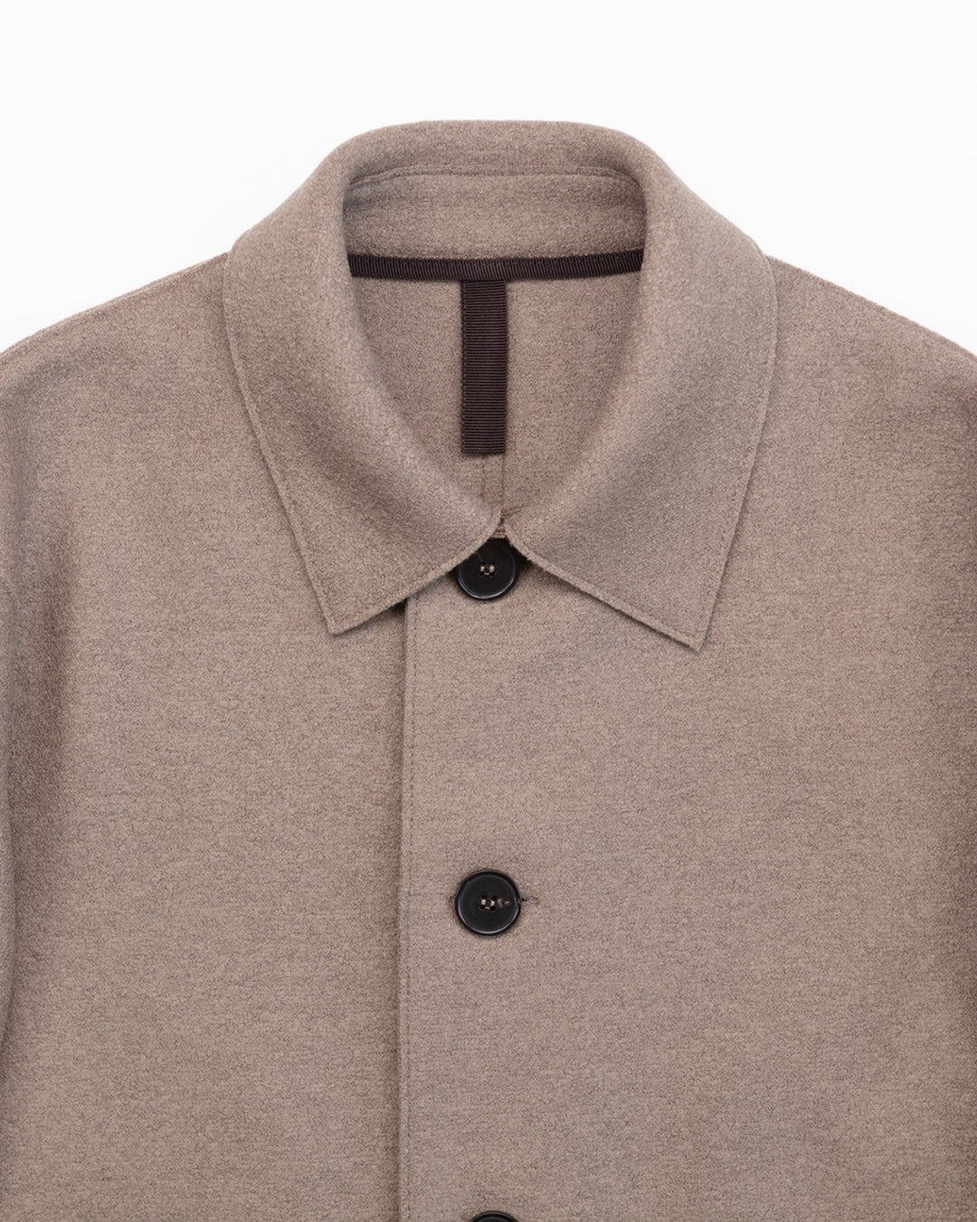 Mac Coat in Taupe Pressed Wool