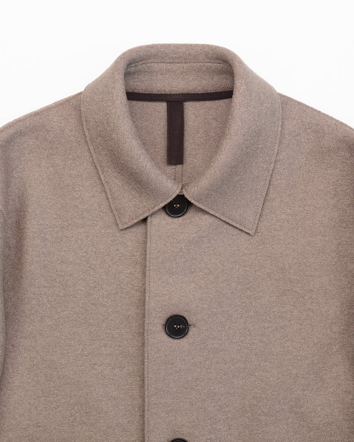 Mac Coat in Taupe Pressed Wool
