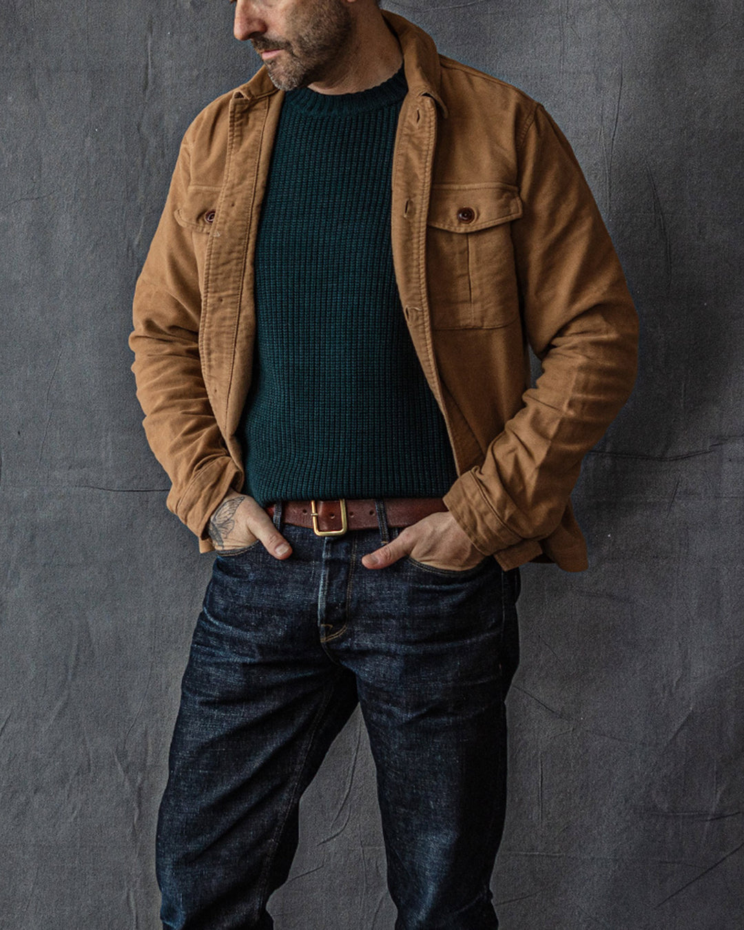 Rebel Crewneck in Bottle Green