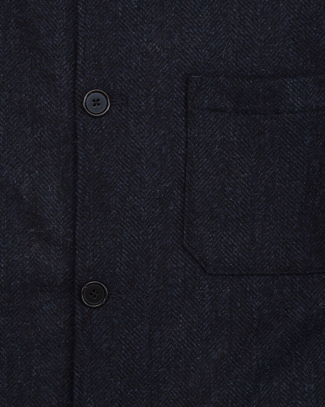 Labura in Navy Herringbone Wool