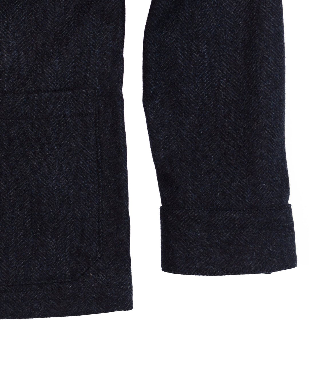 Labura in Navy Herringbone Wool