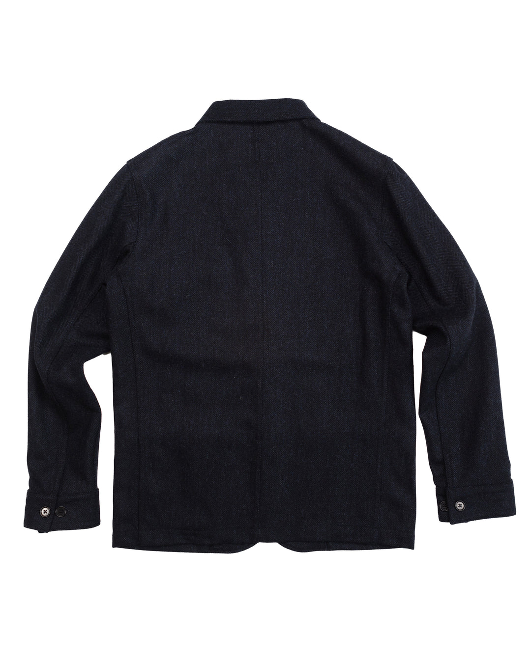 Labura in Navy Herringbone Wool