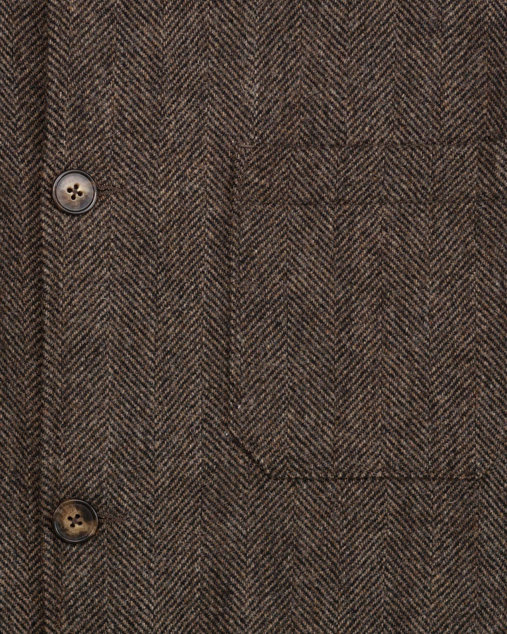 Labura in Brown Herringbone Wool