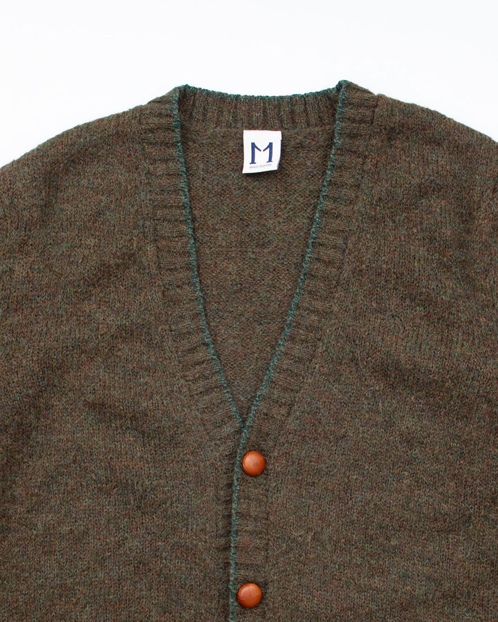 The Richard Cardigan in Olive Melange