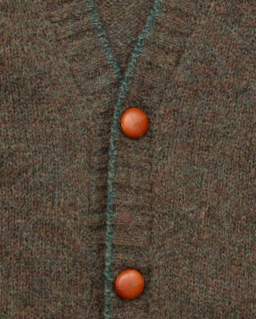The Richard Cardigan in Olive Melange
