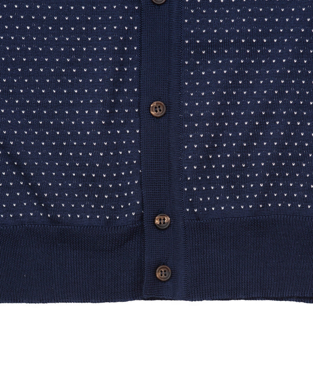 Juneau Polo Shirt in Navy Japanese Cotton