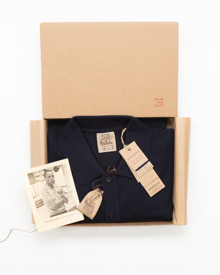 The Voice Polo Shirt in Navy Mako Cotton