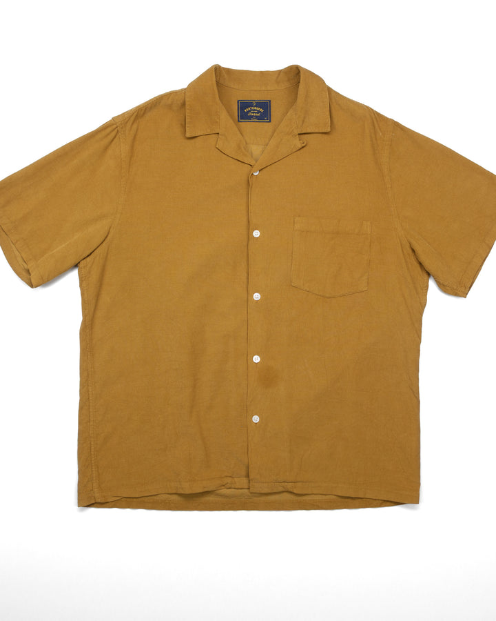 Camp Collar Shirt in Mustard Corduroy #1131