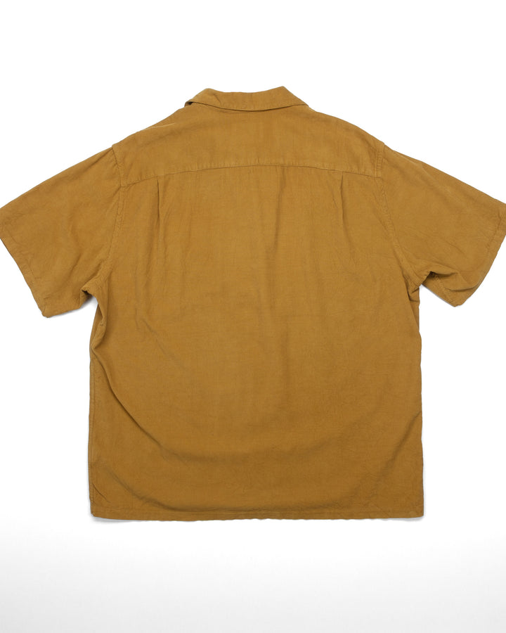 Camp Collar Shirt in Mustard Corduroy #1131
