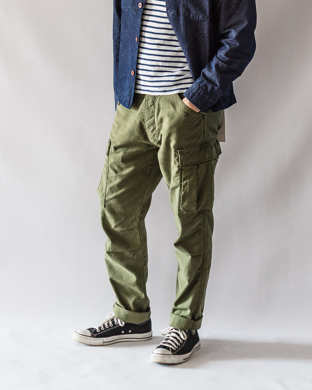 M51 Cargo Pants in Military Green Sateen