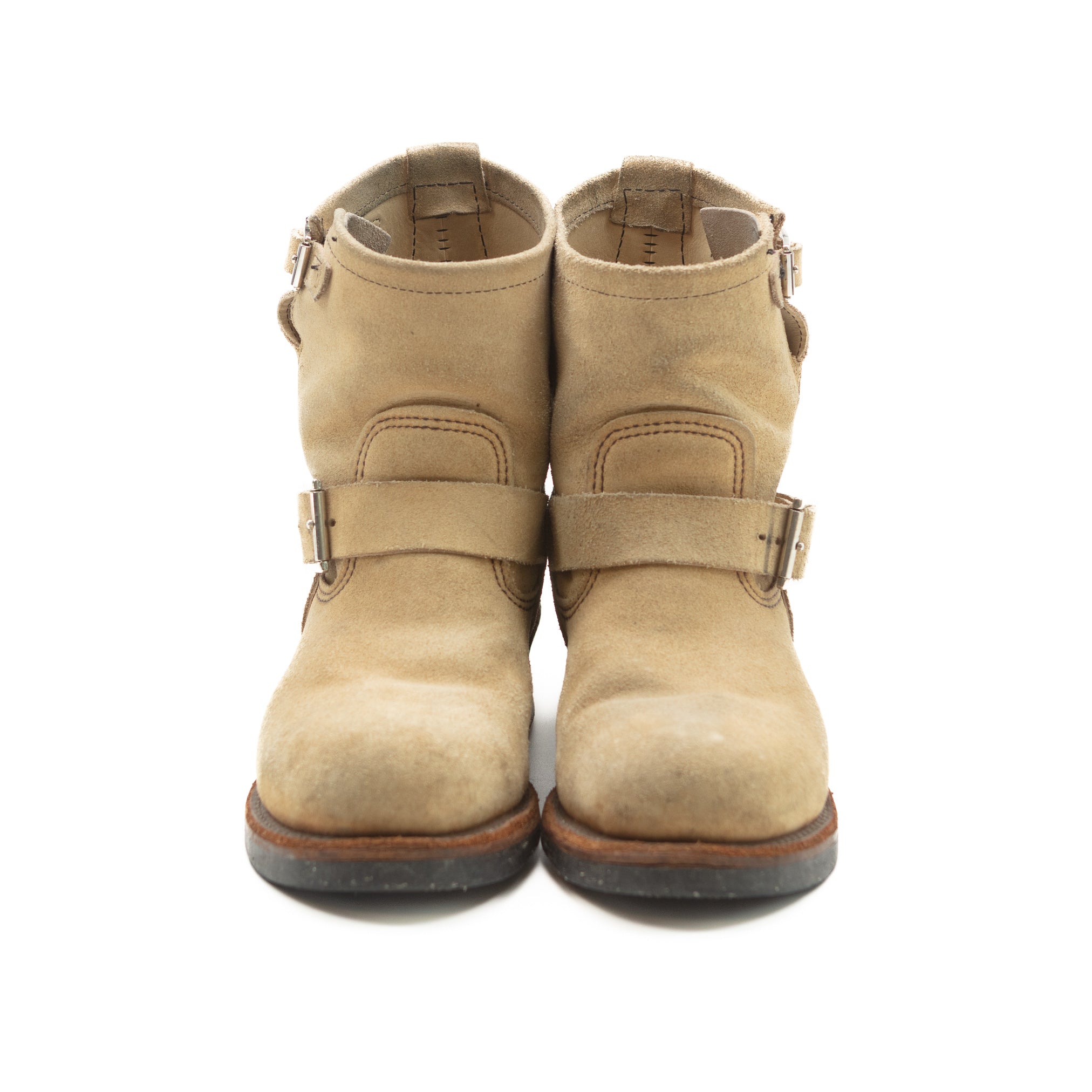 ぼ*ん様 RED WING 2965 Suede Short Engineer Engineer Short Boots 2965 Hawthorne Beige #1359 – The Revive