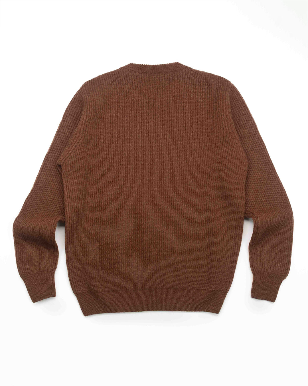 Ribbed Crewneck in Rust