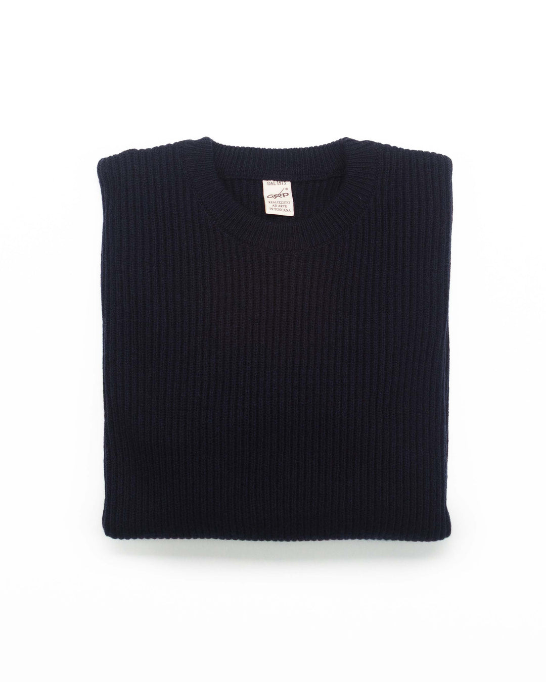 Ribbed Crewneck in Navy