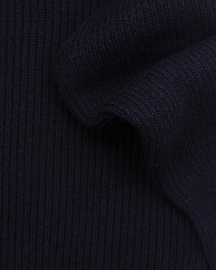 Ribbed Crewneck in Navy