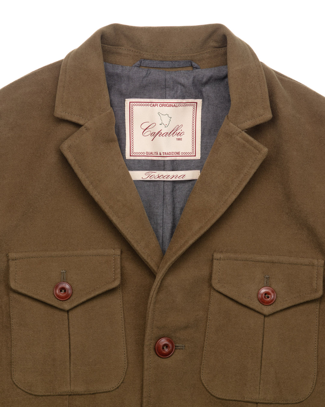 The Collina Jacket in Olive Moleskin