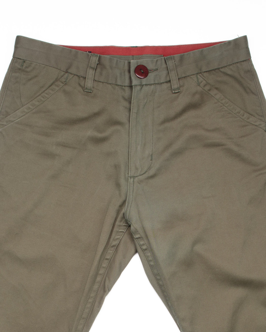 Slim Chinos in Army Green #1461