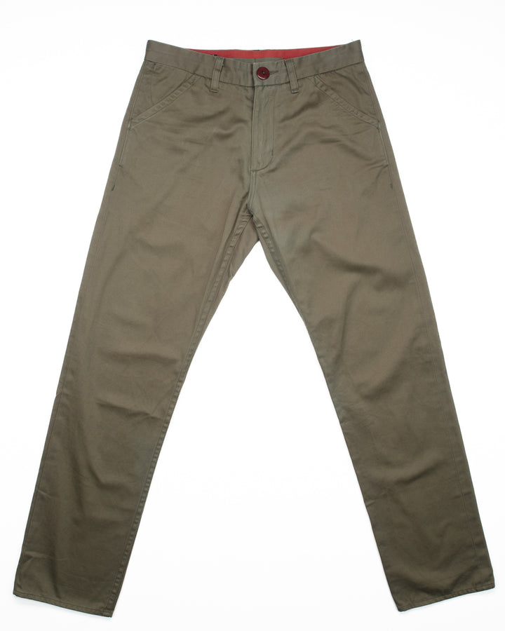 Slim Chinos in Army Green #1461