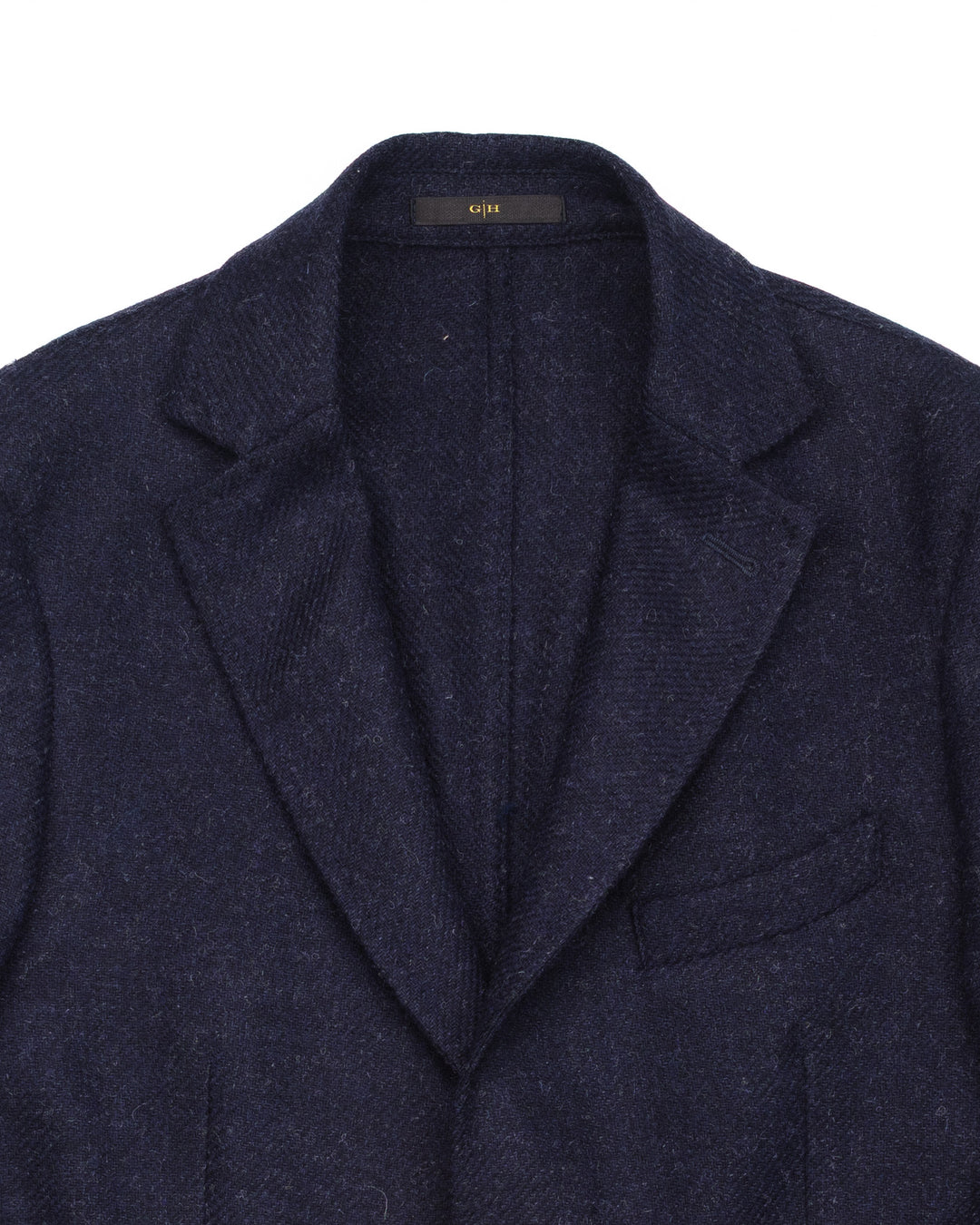 Shetland Wool Blazer in Navy