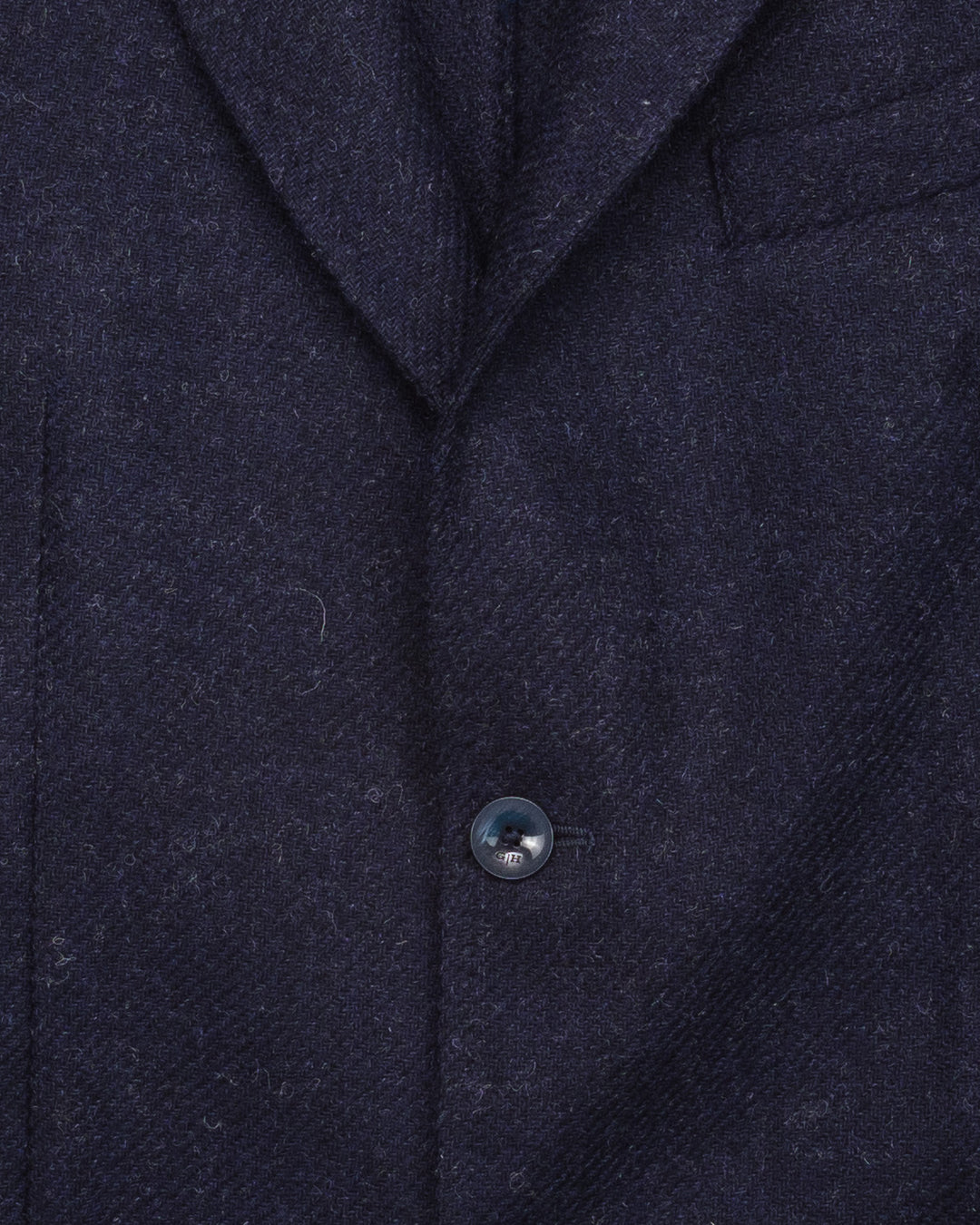 Shetland Wool Blazer in Navy
