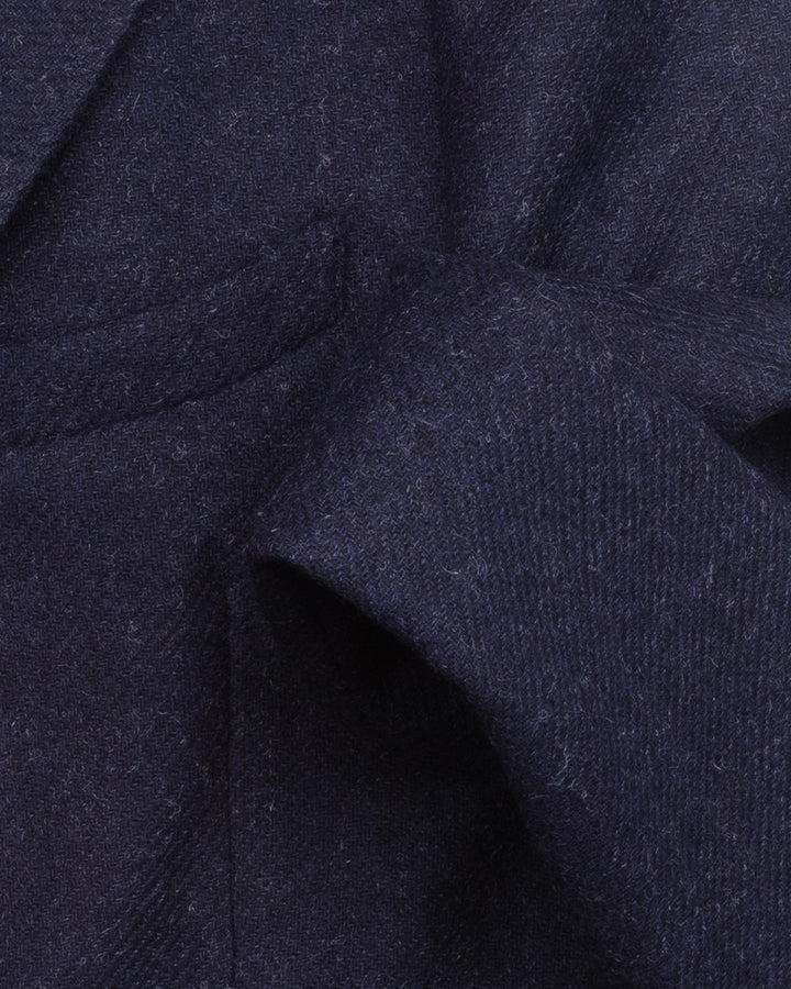 Shetland Wool Blazer in Navy
